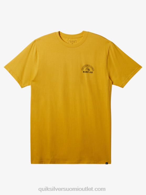 Quiksilver D6JJ108 miehet keltuainen keltainen ajaton pyörivä t-paita