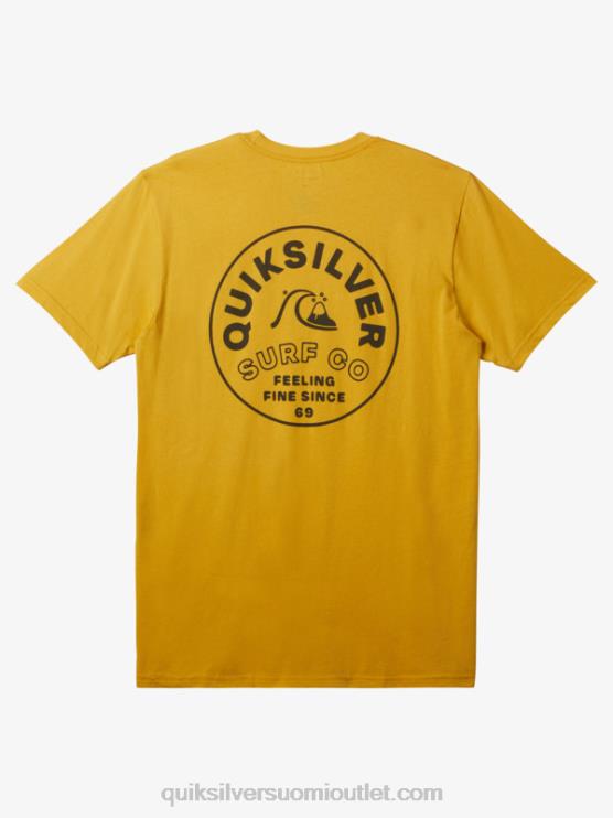 Quiksilver D6JJ108 miehet keltuainen keltainen ajaton pyörivä t-paita