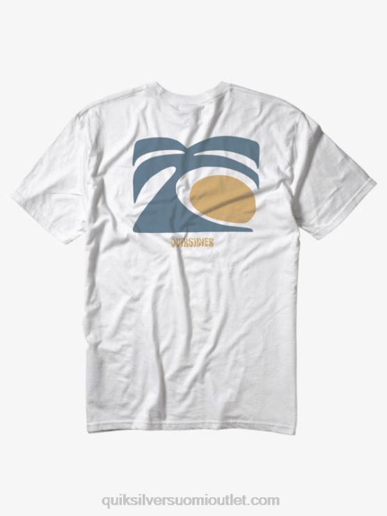 Quiksilver D6JJ1100 miehet antiikki valkoinen arts in palms t-paita