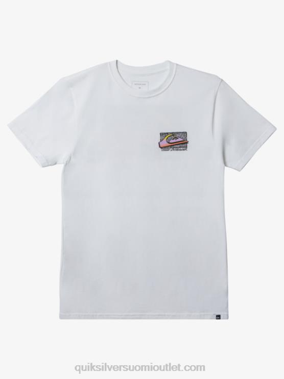 Quiksilver D6JJ1110 miehet valkoinen retro haalistuva t-paita