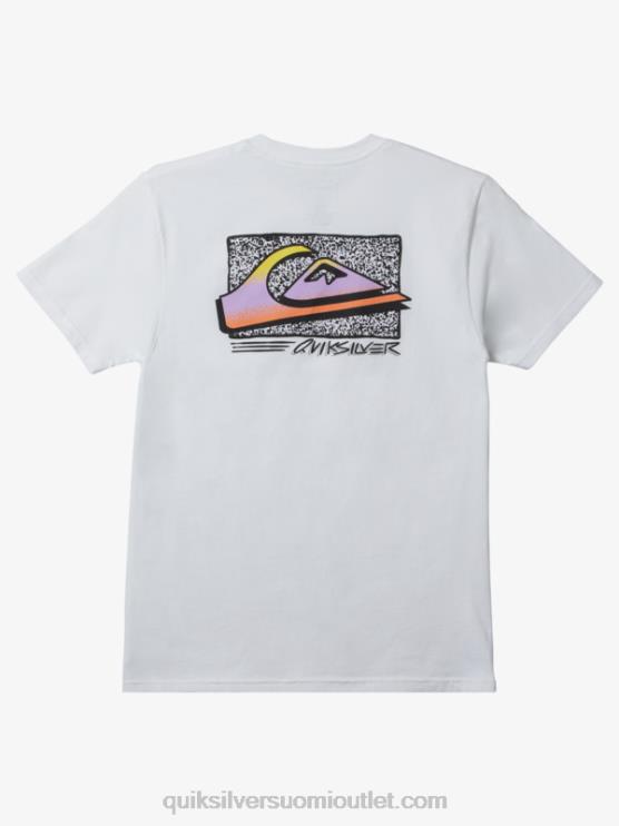 Quiksilver D6JJ1110 miehet valkoinen retro haalistuva t-paita