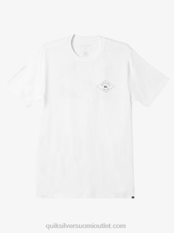 Quiksilver D6JJ1119 miehet valkoinen ympyröity viiva T-paita