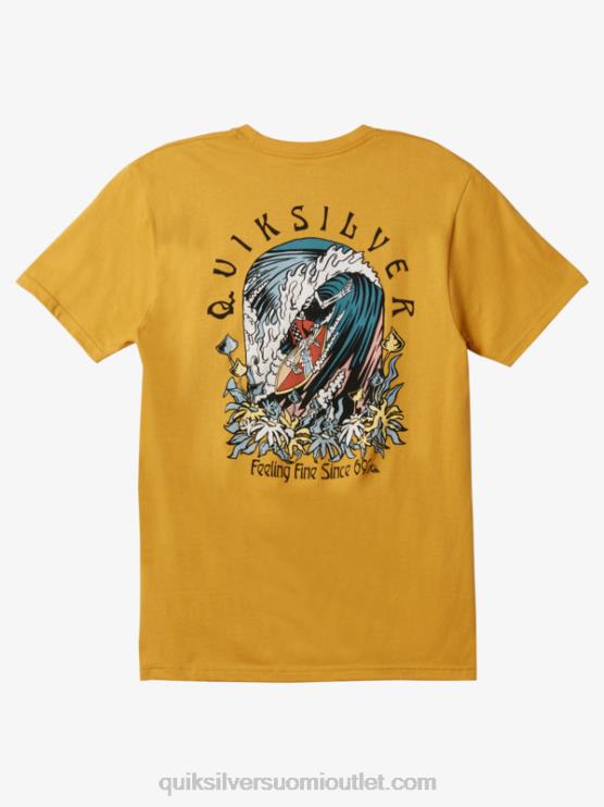 Quiksilver D6JJ1171 miehet kirkasta kultaa alkuperäinen barrel t-paita
