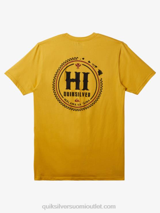 Quiksilver D6JJ117 miehet keltuainen keltainen Hawaii Survivor t-paita