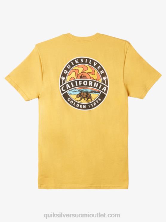 Quiksilver D6JJ1183 miehet kirkasta kultaa california sunshine t-paita