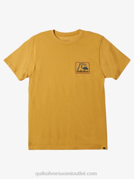 Quiksilver D6JJ1190 miehet kirkkaan kultainen kanerva neliön muotoinen biz mod t-paita