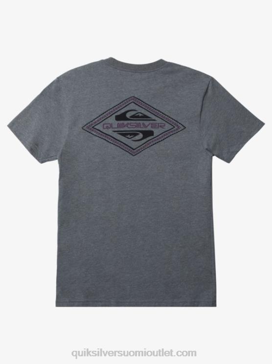 Quiksilver D6JJ1198 miehet keskiharmaa kanerva käänteinen logo mod t-paita