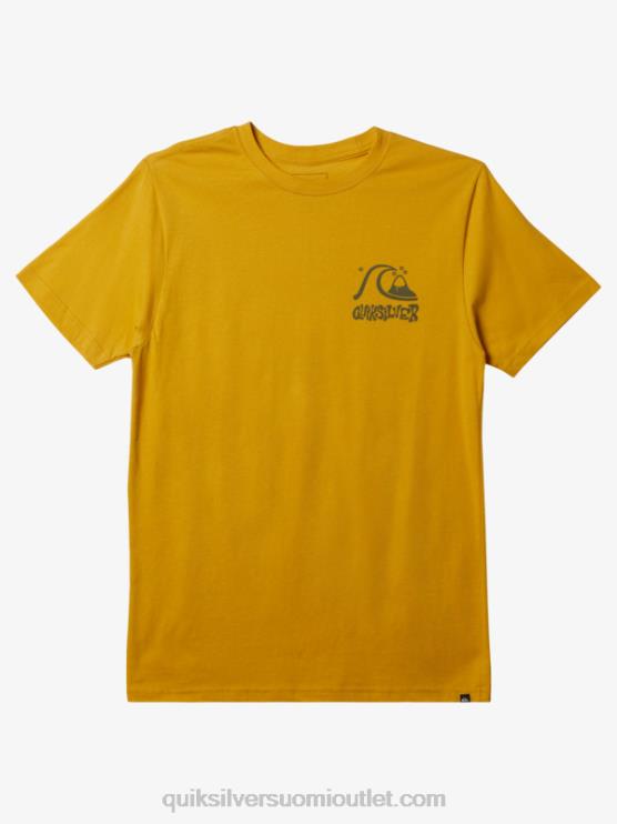 Quiksilver D6JJ119 miehet keltuainen keltainen pakotien t-paita