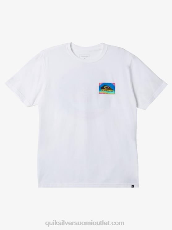 Quiksilver D6JJ1205 miehet valkoinen värillinen flow t-paita