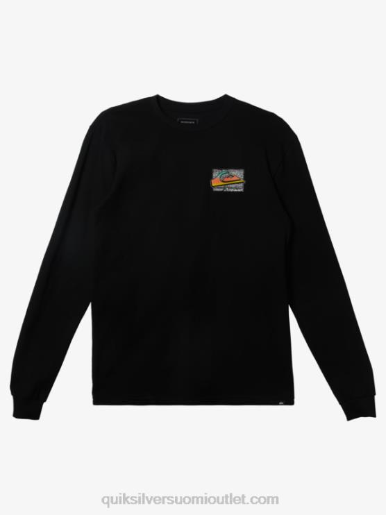 Quiksilver D6JJ1213 miehet musta retro haalistuva t-paita