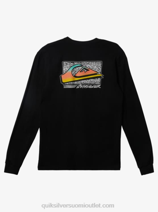 Quiksilver D6JJ1213 miehet musta retro haalistuva t-paita
