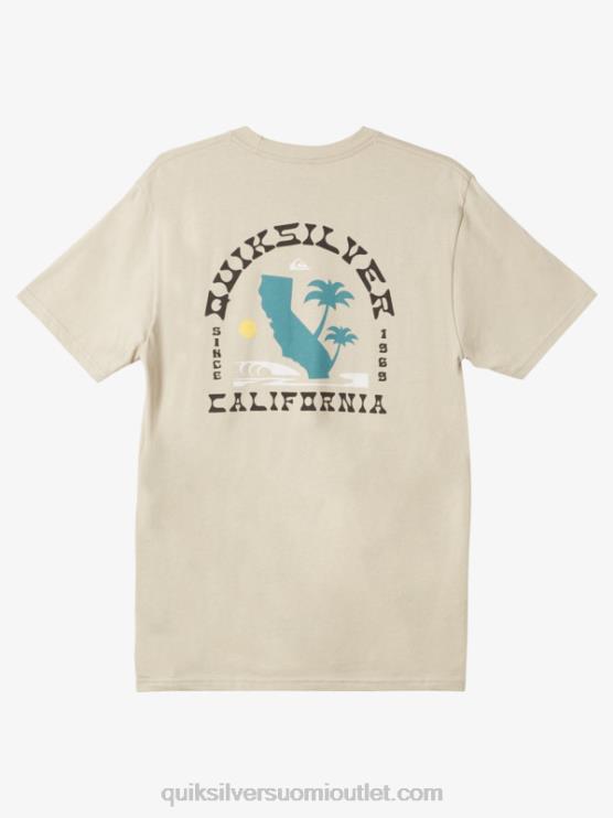 Quiksilver D6JJ1228 miehet plaza taupe Kalifornian ikoninen lännen t-paita