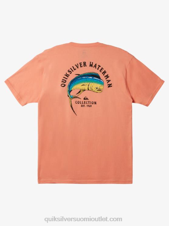 Quiksilver D6JJ1342 miehet persikan pinkki vesimies jännitys t-paidassa