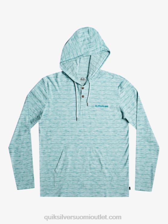Quiksilver D6JJ1354 miehet taivaallinen kentin kentin pitkähihainen hupullinen t-paita