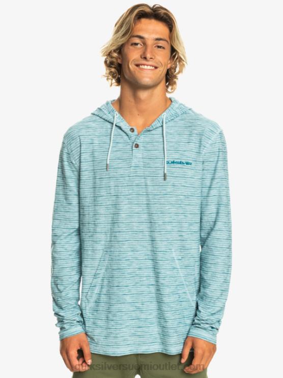 Quiksilver D6JJ1354 miehet taivaallinen kentin kentin pitkähihainen hupullinen t-paita