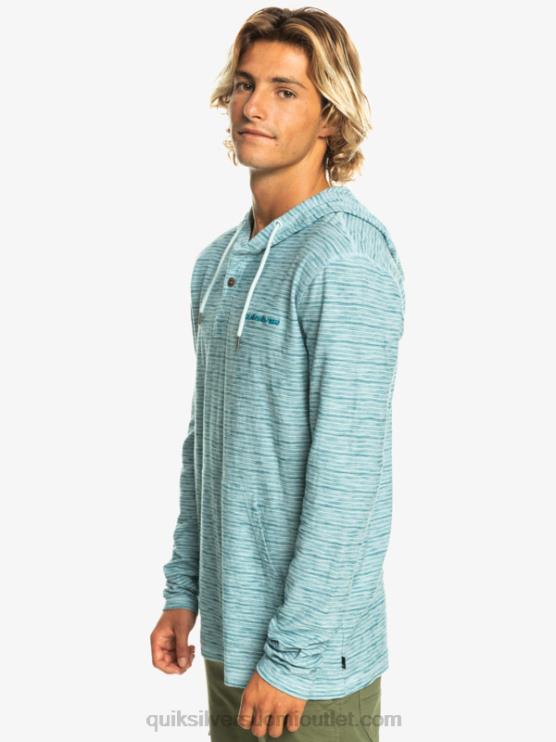 Quiksilver D6JJ1354 miehet taivaallinen kentin kentin pitkähihainen hupullinen t-paita