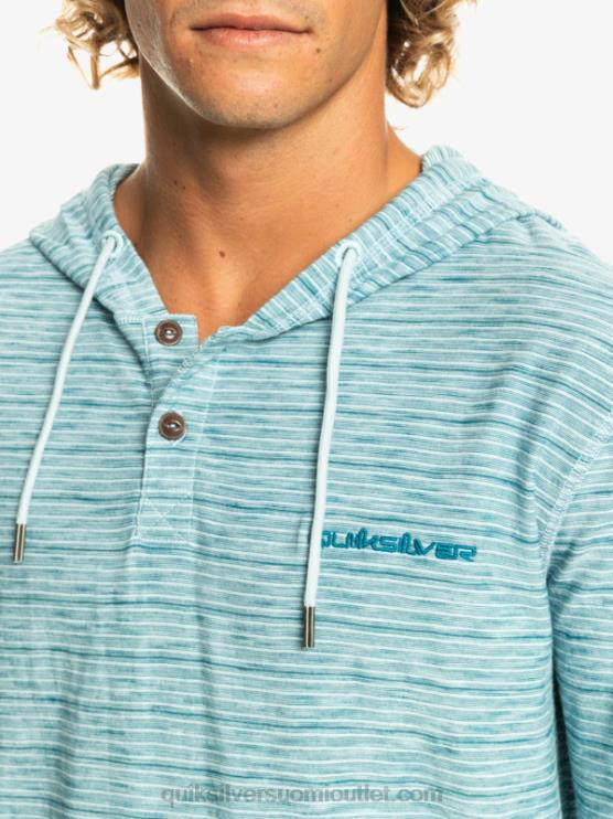 Quiksilver D6JJ1354 miehet taivaallinen kentin kentin pitkähihainen hupullinen t-paita