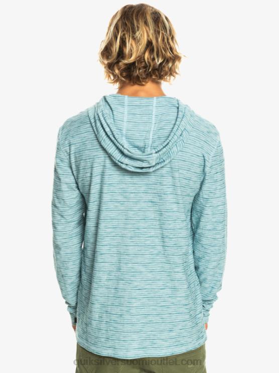 Quiksilver D6JJ1354 miehet taivaallinen kentin kentin pitkähihainen hupullinen t-paita