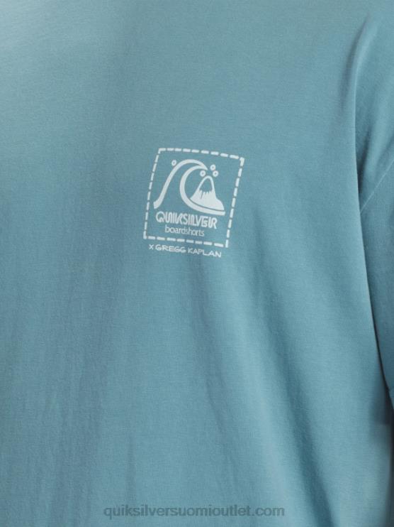 Quiksilver D6JJ1375 miehet britanen sininen Gregg kaplan tyhjä kangas t-paita
