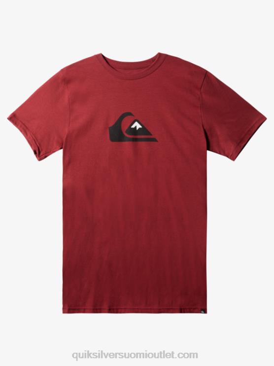 Quiksilver D6JJ1384 miehet rubiiniviini comp-logoinen t-paita
