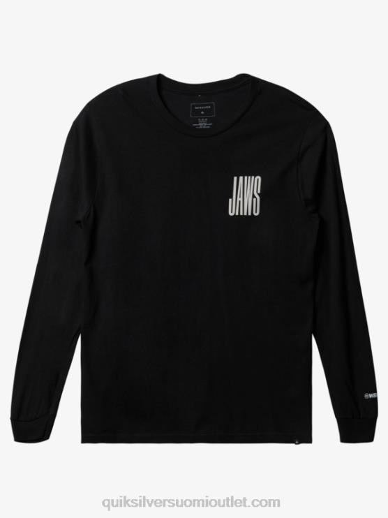 Quiksilver D6JJ1426 miehet musta jaws big wave challenge ls t-paita