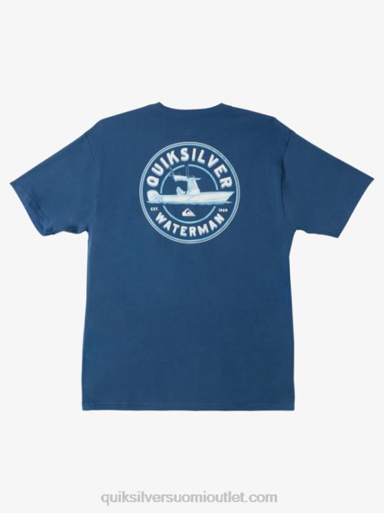 Quiksilver D6JJ1482 miehet lippu sininen waterman qs outboarder t-paita