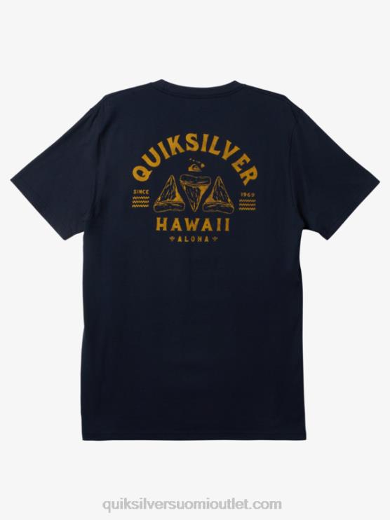 Quiksilver D6JJ158 miehet laivasto bleiseri hawaii razor hammas t-paita