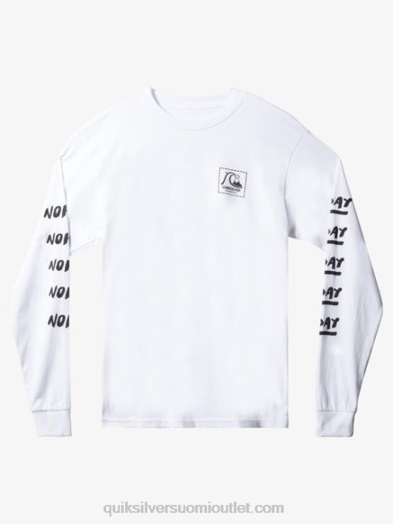Quiksilver D6JJ1634 miehet valkoinen natas nyt pitkähihainen t-paita