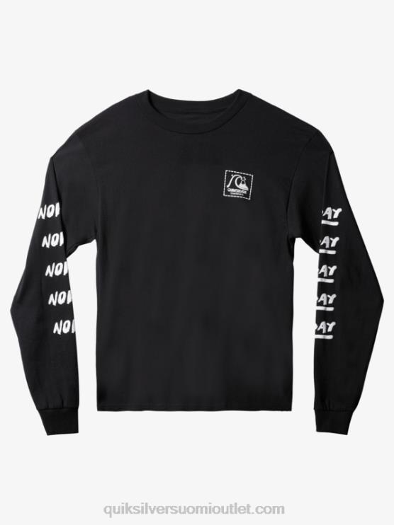 Quiksilver D6JJ1635 miehet musta natas nyt pitkähihainen t-paita