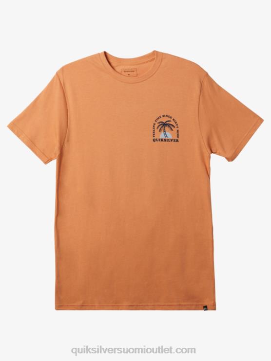 Quiksilver D6JJ186 miehet kuparirusketus aaltoileva t-paita