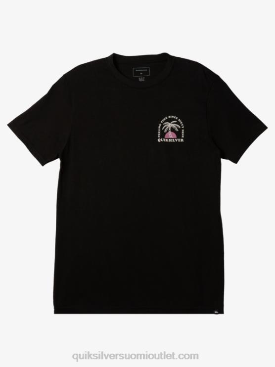 Quiksilver D6JJ187 miehet musta aaltoileva t-paita