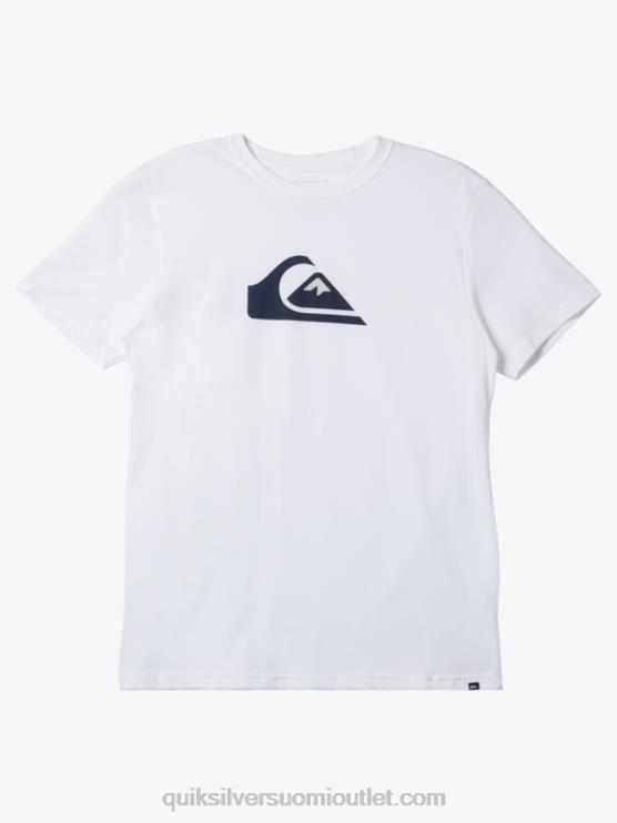 Quiksilver D6JJ190 miehet valkoinen comp-logoinen t-paita