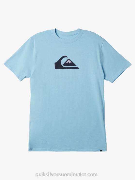 Quiksilver D6JJ197 miehet taivaansininen comp-logoinen t-paita