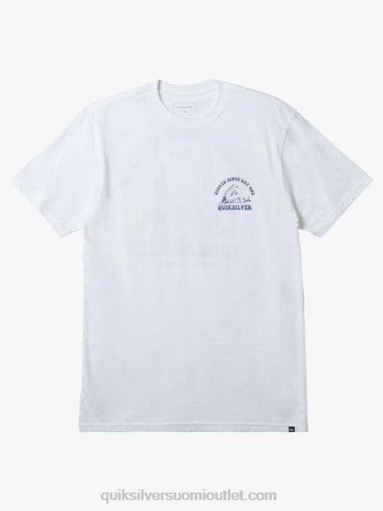 Quiksilver D6JJ230 miehet valkoinen tukahdutettu ensimmäisestä päivästä lähtien t-paita