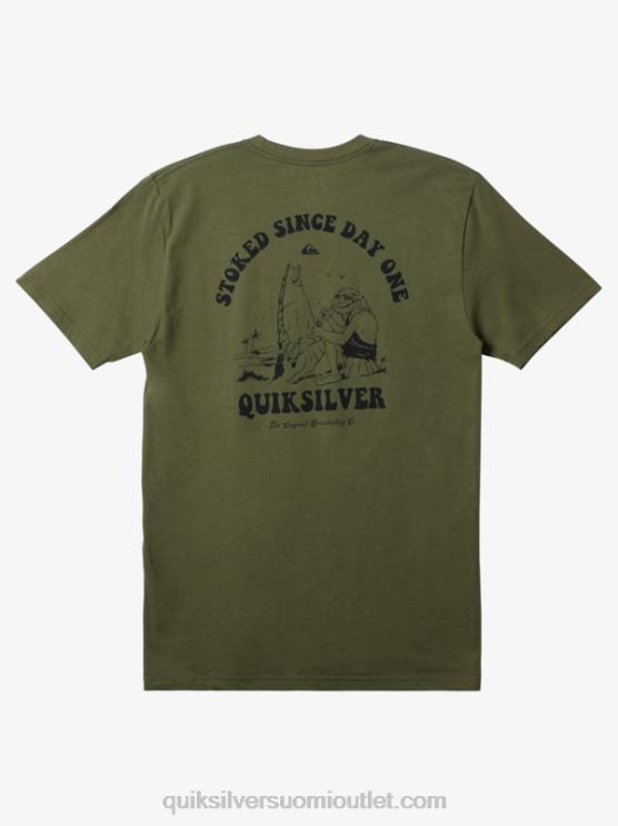 Quiksilver D6JJ231 miehet nelilehtinen apila tukahdutettu ensimmäisestä päivästä lähtien t-paita