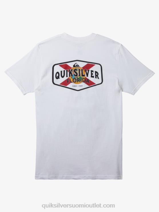 Quiksilver D6JJ234 miehet valkoinen florida rannikolta rannikolle t-paita