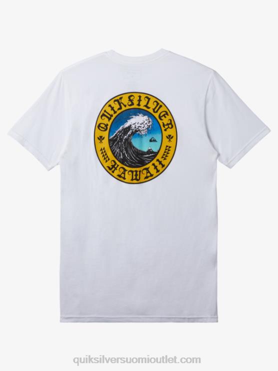 Quiksilver D6JJ278 miehet valkoinen hawaii wall of water t-paita