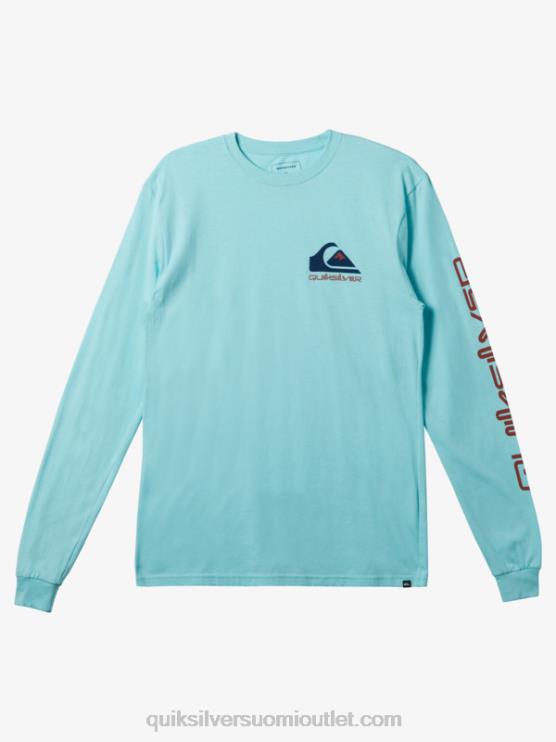 Quiksilver D6JJ297 miehet enkelin sininen omni-logoinen t-paita