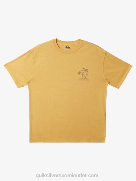 Quiksilver D6JJ390 miehet keltuainen keltainen auringonlaskun rituaalien t-paita