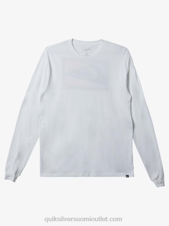 Quiksilver D6JJ437 miehet valkoinen kaltevuuskuvioinen pitkähihainen t-paita
