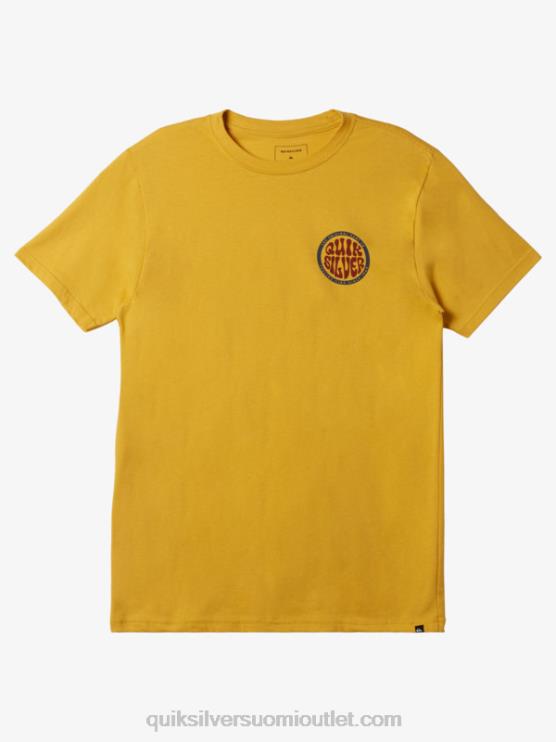 Quiksilver D6JJ47 miehet keltuainen keltainen rohkeampi t-paita