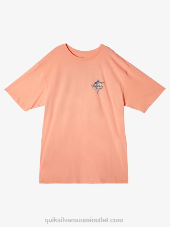 Quiksilver D6JJ52 miehet persikan pinkki vesimies beauty at sea t-paita