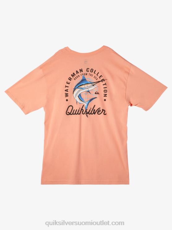 Quiksilver D6JJ52 miehet persikan pinkki vesimies beauty at sea t-paita
