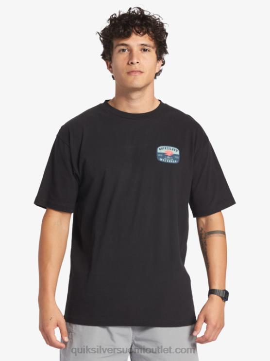Quiksilver D6JJ553 miehet musta vesimies laavalampun t-paita