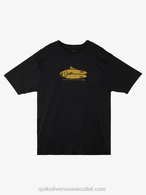 Quiksilver D6JJ58 miehet musta Waterman fish Tales t-paita