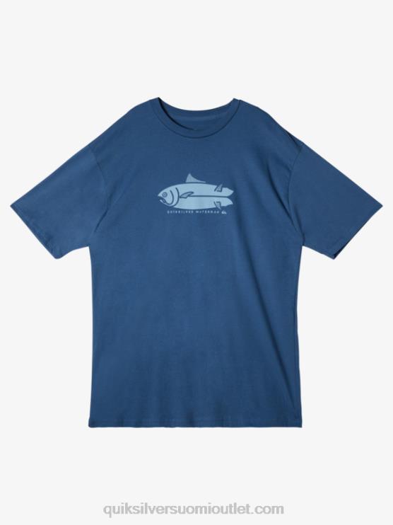 Quiksilver D6JJ59 miehet lippu sininen Waterman fish Tales t-paita