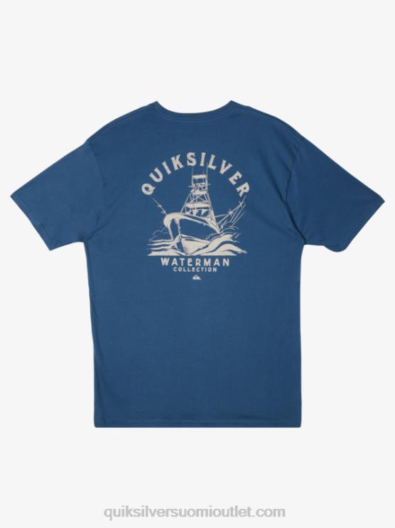 Quiksilver D6JJ61 miehet lippu sininen vesimies menossa ulos t-paita