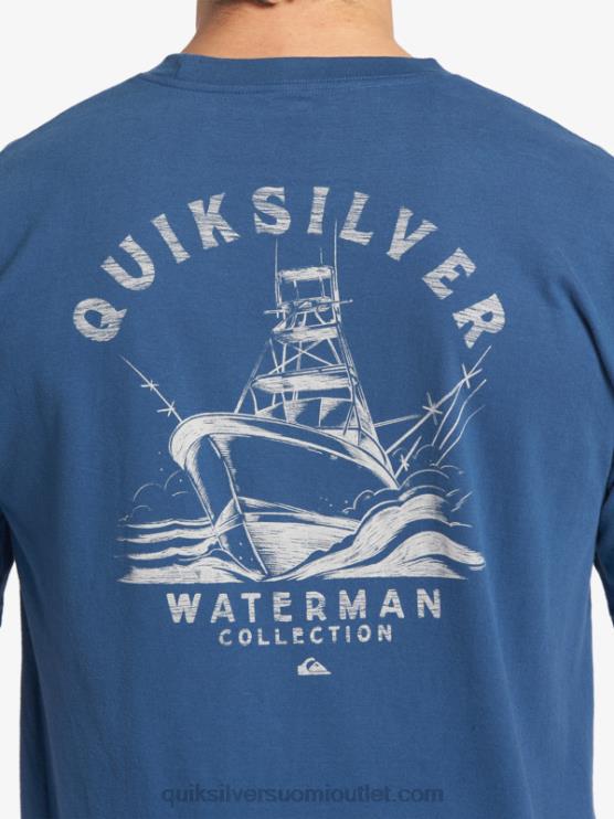 Quiksilver D6JJ61 miehet lippu sininen vesimies menossa ulos t-paita