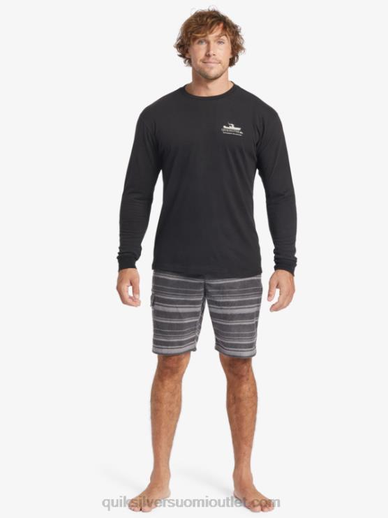 Quiksilver D6JJ62 miehet musta Waterman power trip pitkähihainen t-paita