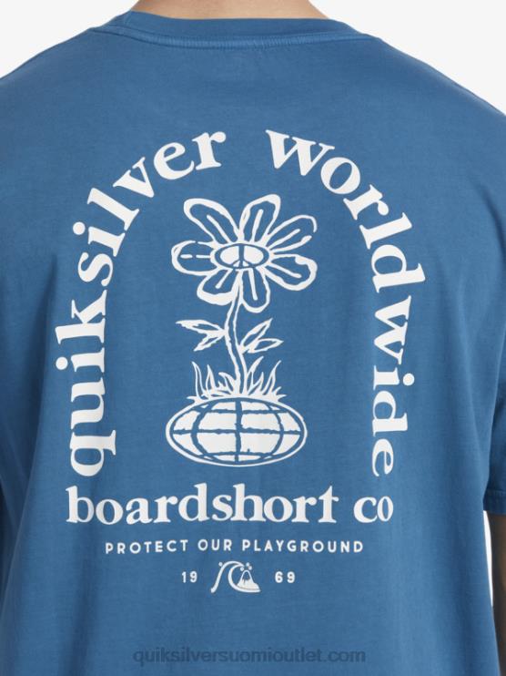 Quiksilver D6JJ742 miehet marokon sininen selkeän mielen t-paita